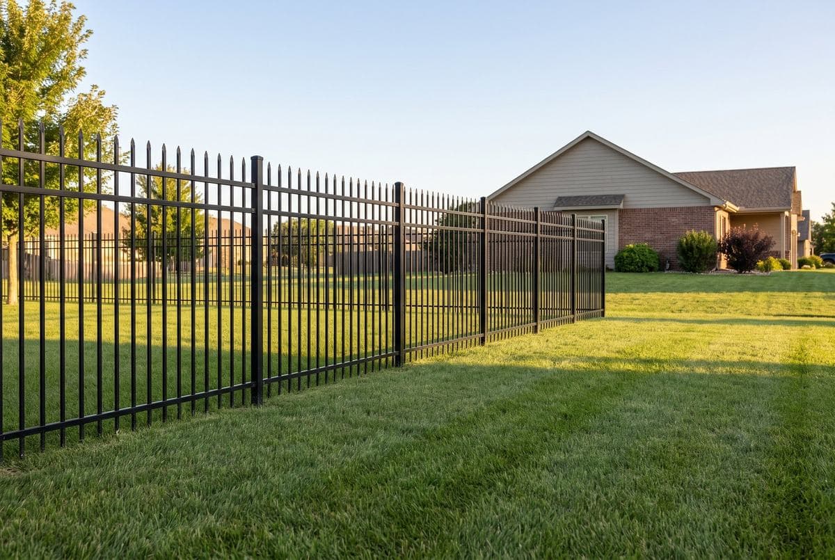 Ornamental iron fence