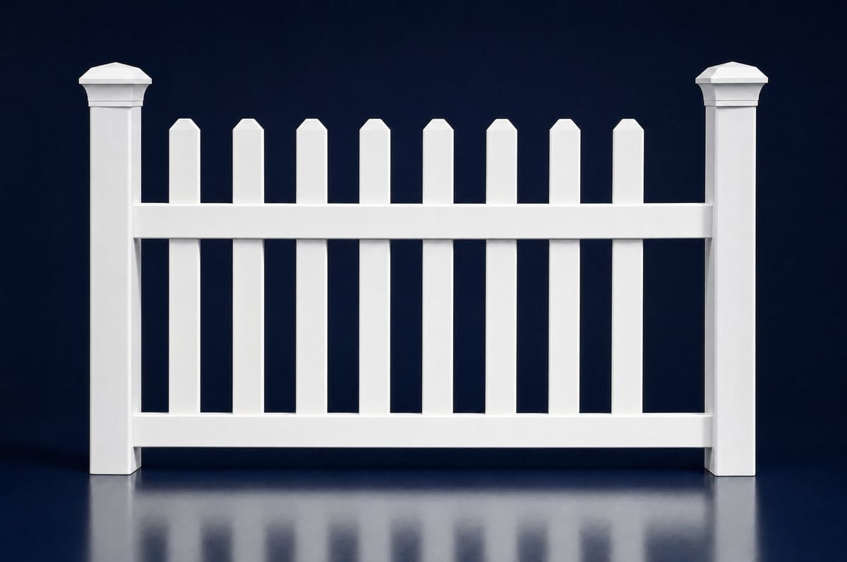 Vinyl picket fence style