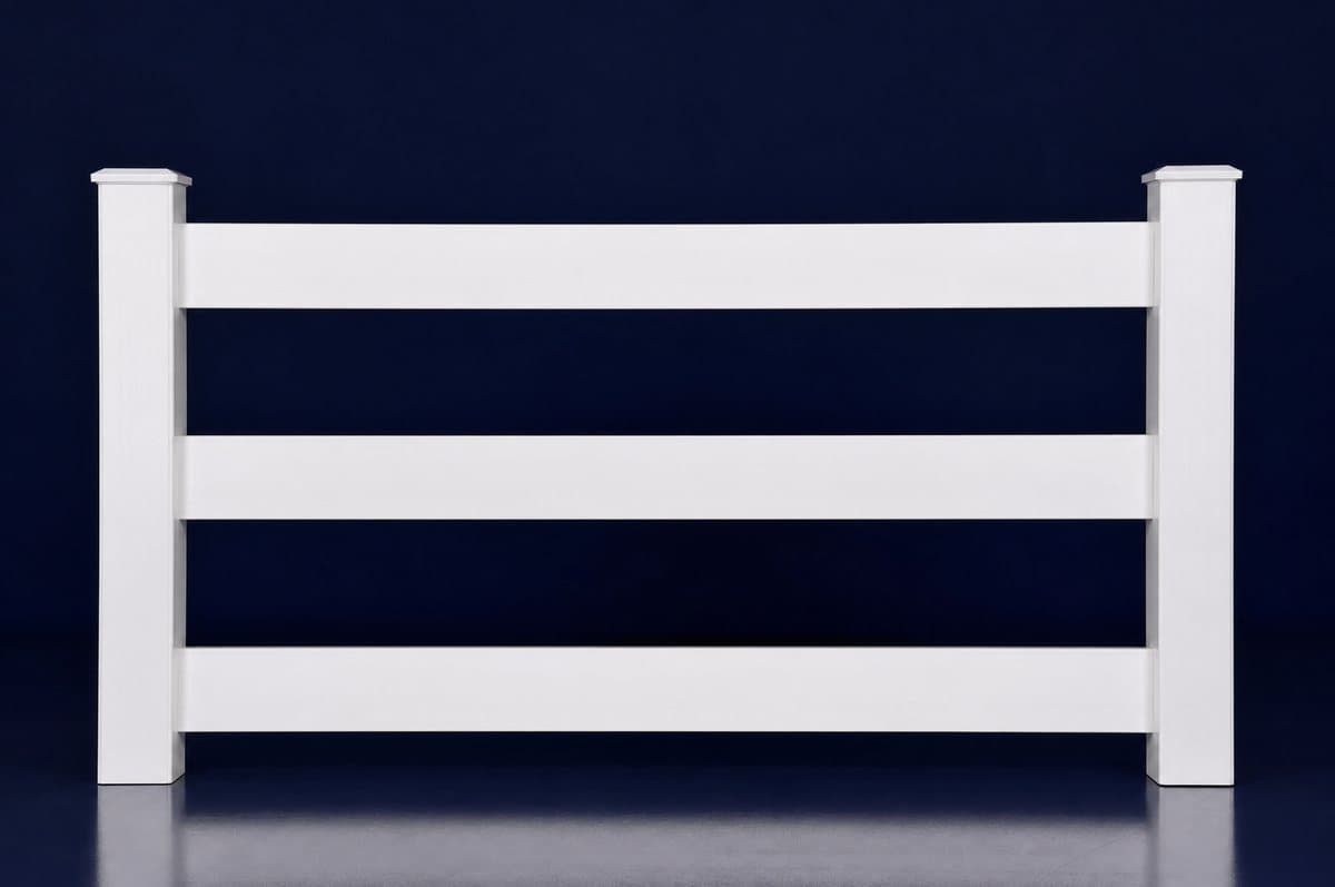 Vinyl rail fence style