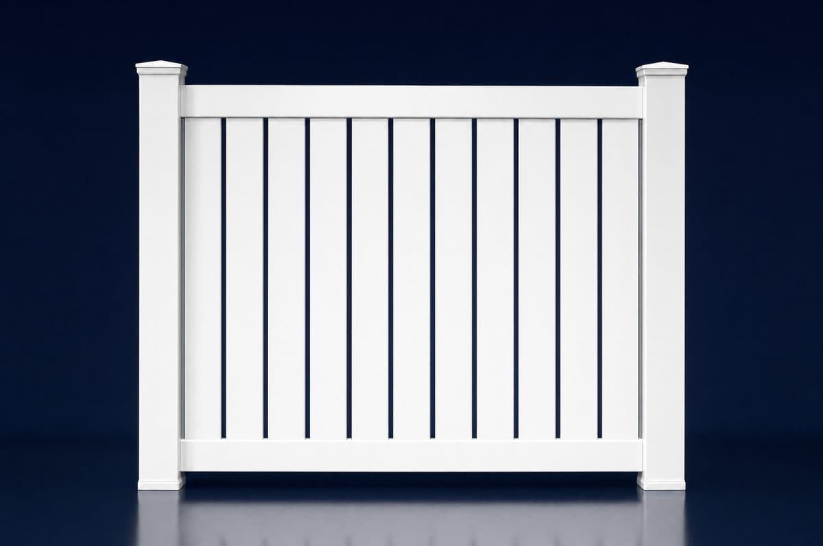 Vinyl semi-privacy fence style